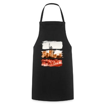 Frankfurt Vintage Retro Germany City Skyline - Cooking Apron - black - Front - AI Model Male 185 dark (185cm)