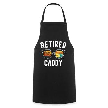 Retirement Beach Caddy Sunglasses Design - Kochschürze - Schwarz - Vorne - AI Model Male 185 dark (185cm)