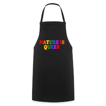 Nature is queer - Kochschürze - Schwarz - Vorne - AI Model Male 185 dark (185cm)
