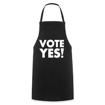 Vote yes - Cooking Apron - black - Front - AI Model Male 185 dark (185cm)