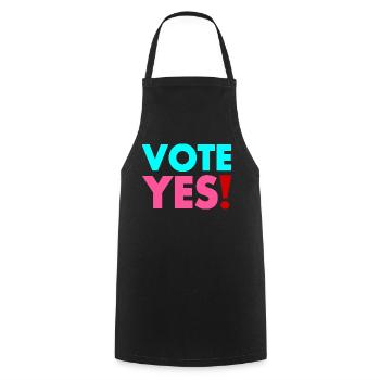 Vote yes - Cooking Apron - black - Front - AI Model Male 185 dark (185cm)