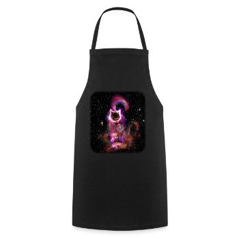 le trou noir connu sous le nom de votre chat (TILE) - Tablier de cuisine - noir - Devant - AI Model Male 185 dark (185cm)