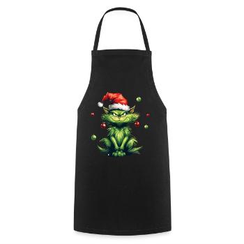 Katze Weihnachten Weihnachtselfe Geschenke Mütze - Kochschürze - Schwarz - Vorne - AI Model Male 185 dark (185cm)