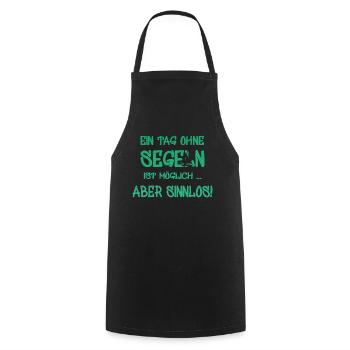 segeln sailing spruch für Segler - Kochschürze - Schwarz - Vorne - AI Model Male 185 dark (185cm)
