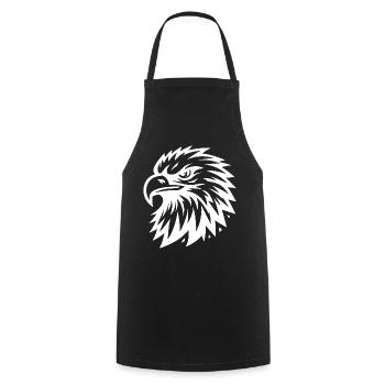 White Eagle Head - Design for Eagle Fans - Adler - Cooking Apron - black - Front - AI Model Male 185 dark (185cm)