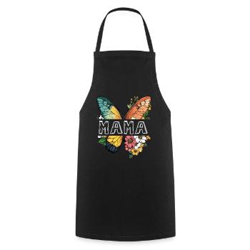 Mom Butterfly Flowers Best Mom Mother's Day - Cooking Apron - black - Front - AI Model Male 185 dark (185cm)