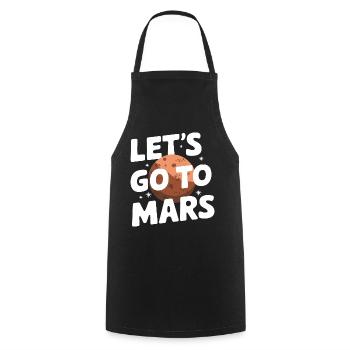 Mars Planète Planète Système Solaire - Tablier de cuisine - noir - Devant - AI Model Male 185 dark (185cm)