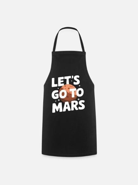 Mars Planet Planeten Sonnensystem - Kochschürze - Schwarz