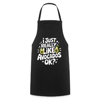 Avocado Essen Guacamole Vegan - Kochschürze - Schwarz - Vorne - AI Model Male 185 dark (185cm)