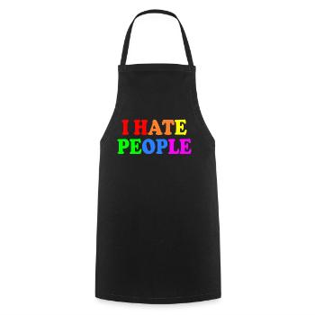 I hate people - Kochschürze - Schwarz - Vorne - AI Model Male 185 dark (185cm)