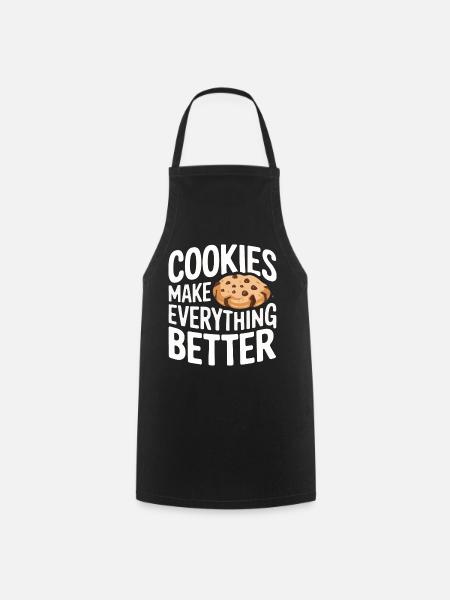 Cookies Cookie Keks Kekse Schokolade - Kochschürze - Schwarz