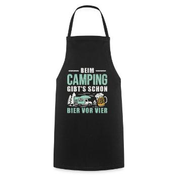 Wohnmobil Camping Bier Camper - Kochschürze - Schwarz - Vorne - AI Model Male 185 dark (185cm)