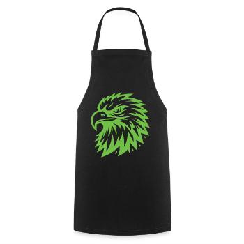 Green Eagle – Wild, majestic and powerful - Cooking Apron - black - Front - AI Model Male 185 dark (185cm)