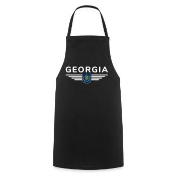 Georgia Fan T-Shirt – Southern flair - Cooking Apron - black - Front - AI Model Male 185 dark (185cm)
