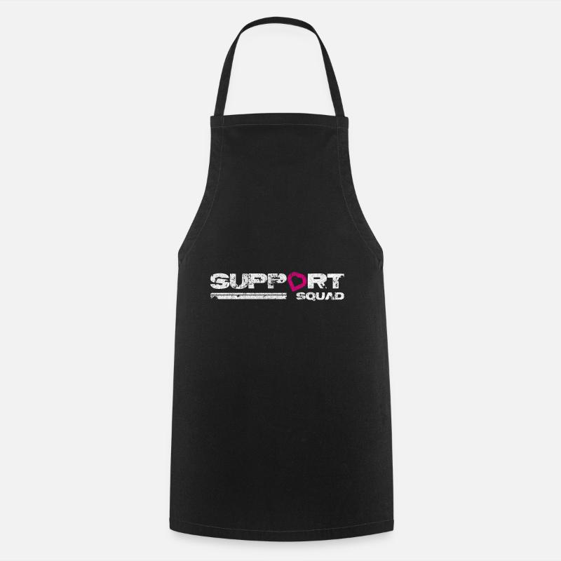 Support squad. Breast cancer awareness. - Cooking Apron - black