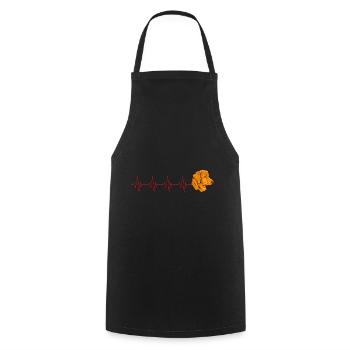 Labrador Retriever Heartbeat Funny - Cooking Apron - black - Front - AI Model Male 185 dark (185cm)
