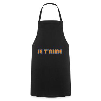 BONNE FÊTE PAPA. PAPA. FÊTE DES PÈRES. PÈRE - Tablier de cuisine - noir - Devant - AI Model Male 185 dark (185cm)