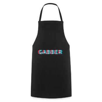Gabber Techno Rave Festival Electro Musik Raver - Kochschürze - Schwarz - Vorne - AI Model Male 185 dark (185cm)