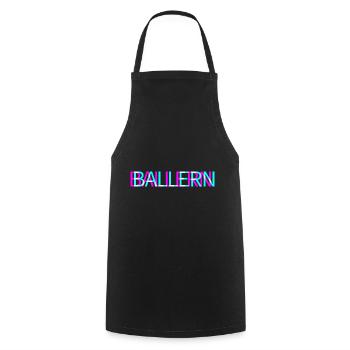 Ballern Techno Rave Club Electro Musik Raver - Kochschürze - Schwarz - Vorne - AI Model Male 185 dark (185cm)