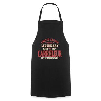 Carreleur - Tablier de cuisine - noir - Devant - AI Model Male 185 dark (185cm)