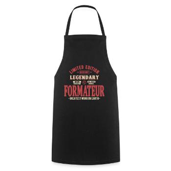 Formateur - Tablier de cuisine - noir - Devant - AI Model Male 185 dark (185cm)