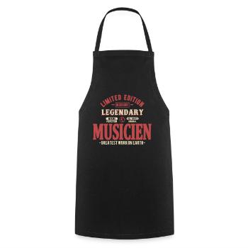 Musicien - Tablier de cuisine - noir - Devant - AI Model Male 185 dark (185cm)