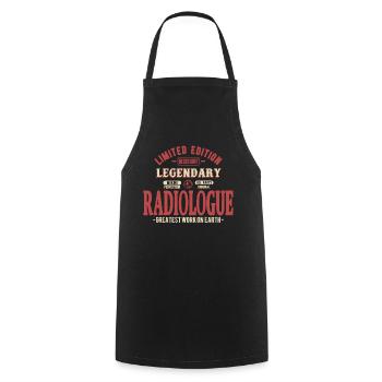 Radiologue - Tablier de cuisine - noir - Devant - AI Model Male 185 dark (185cm)