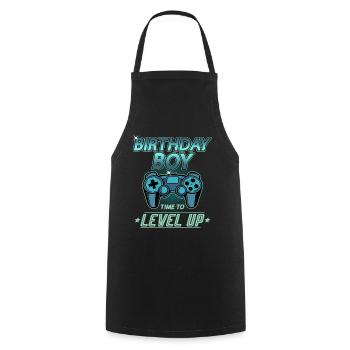 Birthday Boy Birthday Boys Men Gaming - Cooking Apron - black - Front - AI Model Male 185 dark (185cm)