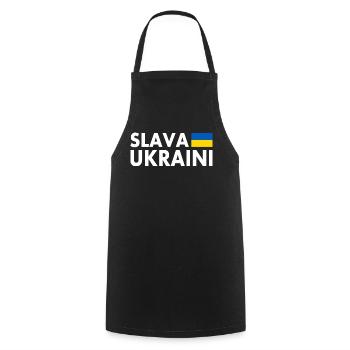 Slava ukraini - Tablier de cuisine - noir - Devant - AI Model Male 185 dark (185cm)