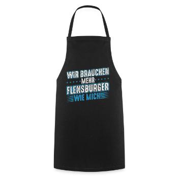 Flensburg Flensburger Männer Spruch Geschenk - Kochschürze - Schwarz - Vorne - AI Model Male 185 dark (185cm)
