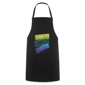 Hanovre Allemagne City Font Skyline Accueil - Tablier de cuisine - noir - Devant - AI Model Male 185 dark (185cm)