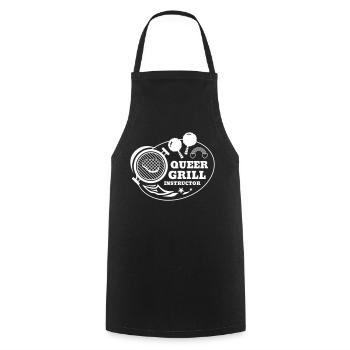 Queer BBQ Bestseller Shirt - Cooking Apron - black - Front - AI Model Male 185 dark (185cm)