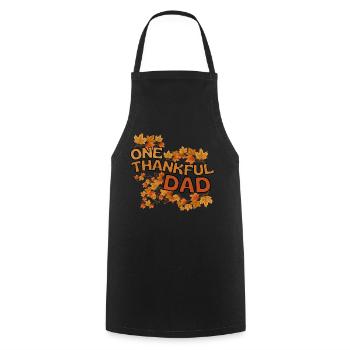 Papa Papa Reconnaissant Laisse de la gratitude - Tablier de cuisine - noir - Devant - AI Model Male 185 dark (185cm)