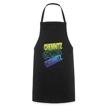 Chemnitz Allemagne City Font Skyline Accueil - Tablier de cuisine - noir - Devant - AI Model Male 185 dark (185cm)