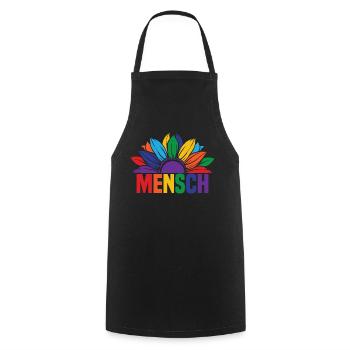LGBTQ Regenbogen Sunflower Gay Pride - Kochschürze - Schwarz - Vorne - AI Model Male 185 dark (185cm)