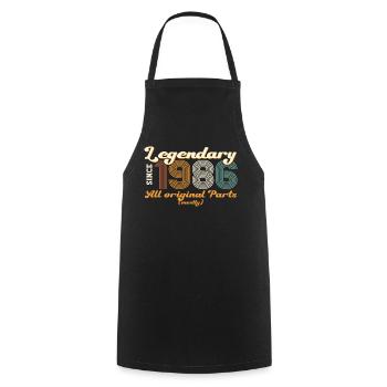 Original vintage 1986 36th birthday gift - Cooking Apron - black - Front - AI Model Male 185 dark (185cm)