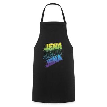 Jena Germany City Font Skyline Home - Cooking Apron - black - Front - AI Model Male 185 dark (185cm)