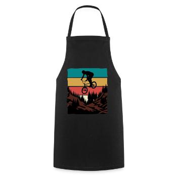 1 25 - Cooking Apron - black - Front - AI Model Male 185 dark (185cm)
