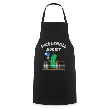 Pickleball Süchtig - Kochschürze - Schwarz - Vorne - AI Model Male 185 dark (185cm)