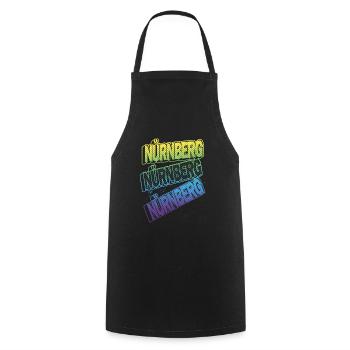 Nuremberg Allemagne City Font Skyline Accueil - Tablier de cuisine - noir - Devant - AI Model Male 185 dark (185cm)