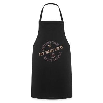 The Cookie Rules - Cookie Rules - Gift - Cooking Apron - black - Front - AI Model Male 185 dark (185cm)