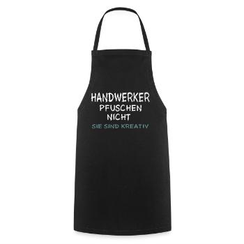 Handwerker DIY Reparatur Pfuschen Heimwerkerspruch - Kochschürze - Schwarz - Vorne - AI Model Male 185 dark (185cm)