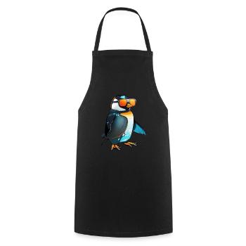 Cool penguin with sunglasses - Cooking Apron - black - Front - AI Model Male 185 dark (185cm)