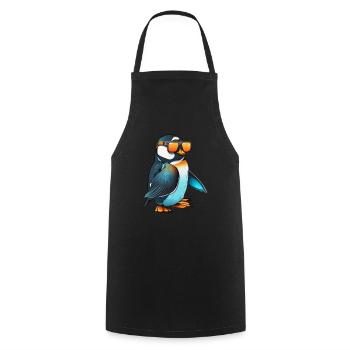 Cool penguin with sunglasses - Cooking Apron - black - Front - AI Model Male 185 dark (185cm)