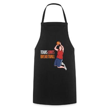Texas basketball design for proud Texas fans - Cooking Apron - black - Front - AI Model Male 185 dark (185cm)
