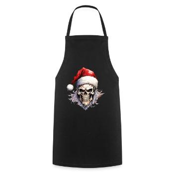 Christmas Skull Skull Horror Creepy - Cooking Apron - black - Front - AI Model Male 185 dark (185cm)