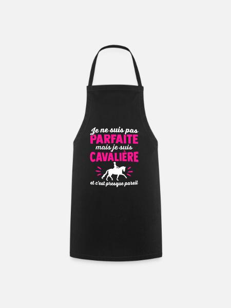 je suis une cavalière - Tablier de cuisine - noir