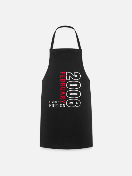 18. Geburtstag Februar Jahrgang 2006 Vintage - Kochschürze - Schwarz