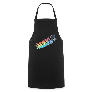 Rainbow Machine - Kochschürze - Schwarz - Vorne - AI Model Male 185 dark (185cm)