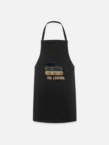 papa the man the myth the legend gift father - Cooking Apron - black
